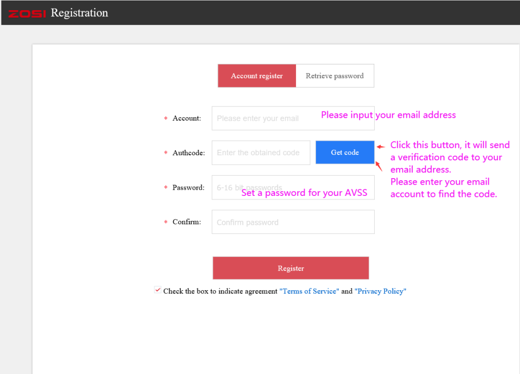 Zosi Smart App AVSS Guide