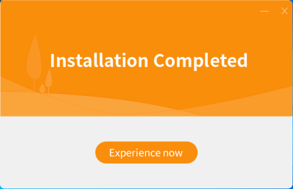 The installation of the software is completed