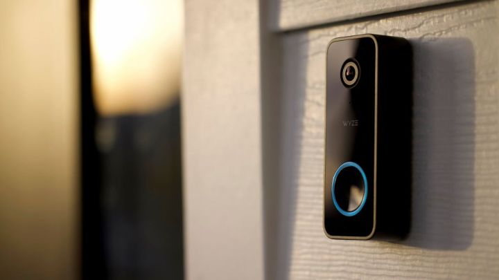 The Wyze Video Doorbell v2 installed near a front door.