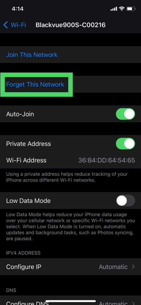 BlackVue App Ultimate Guide 28 ios forget network